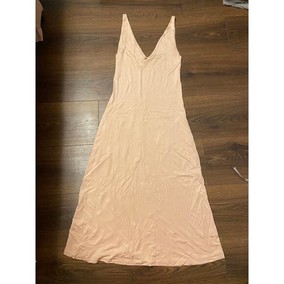 EUC Ralph Lauren Sport V-neck V-back sleeveless dress pinkish-tan sz: S - Picture 4 of 6